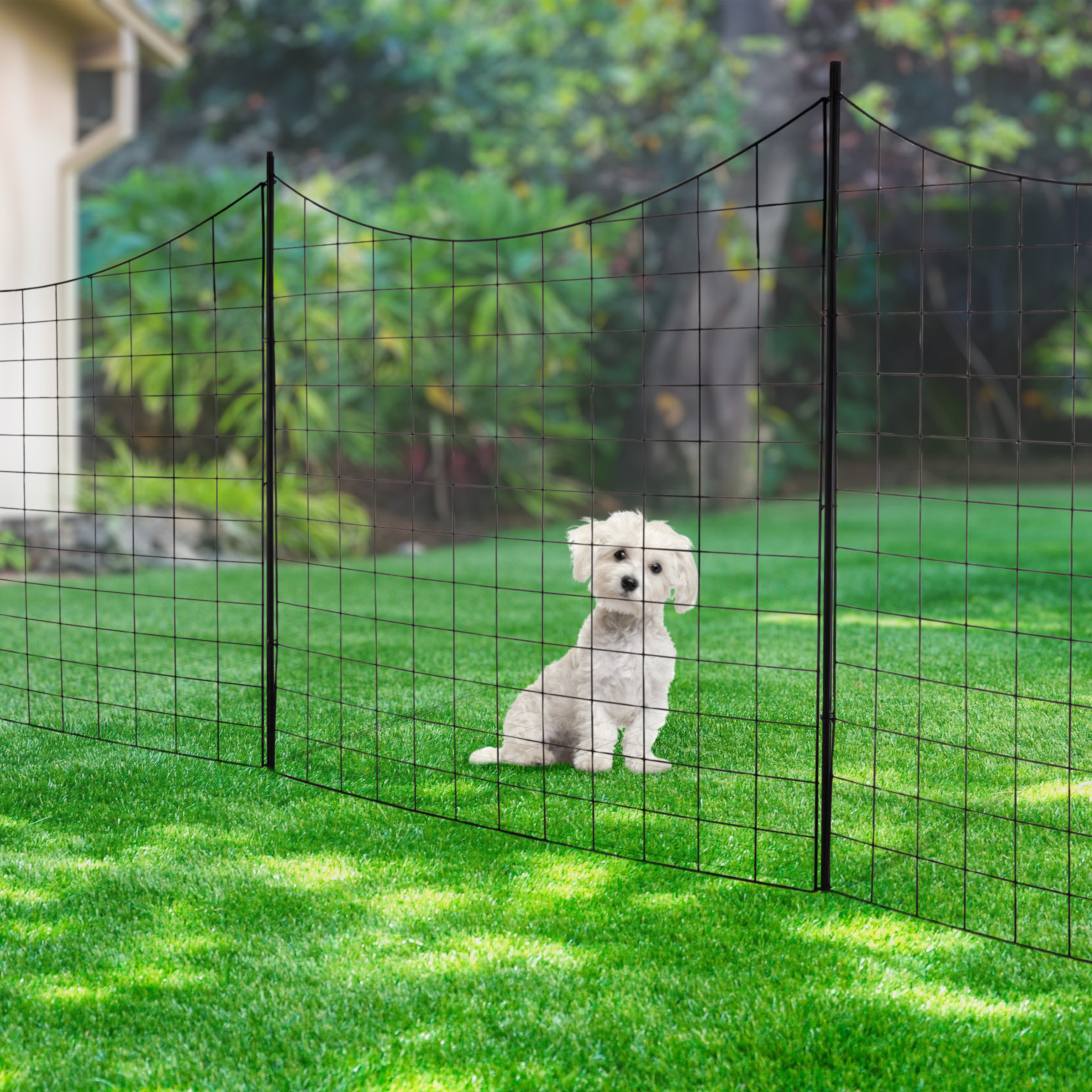 Pure Garden Garden Fence 39" Tall No Dig Dog Fence or Animal Barrier